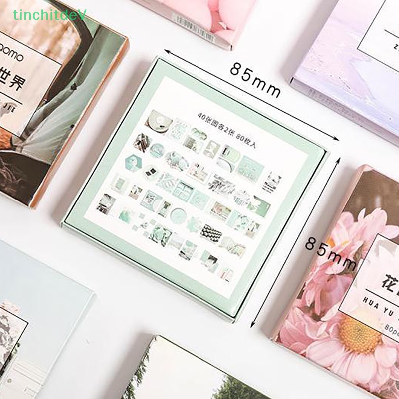 Hộp 80 Miếng Dán Trang Trí Sổ Tay / Nhật Ký DIY