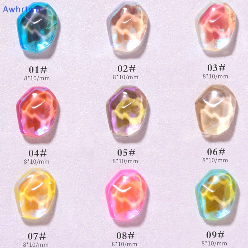 Set 5 Viên Đá Pha Lê 3d Dùng Trang Trí Móng Tay Nghệ Thuật Diy Mới