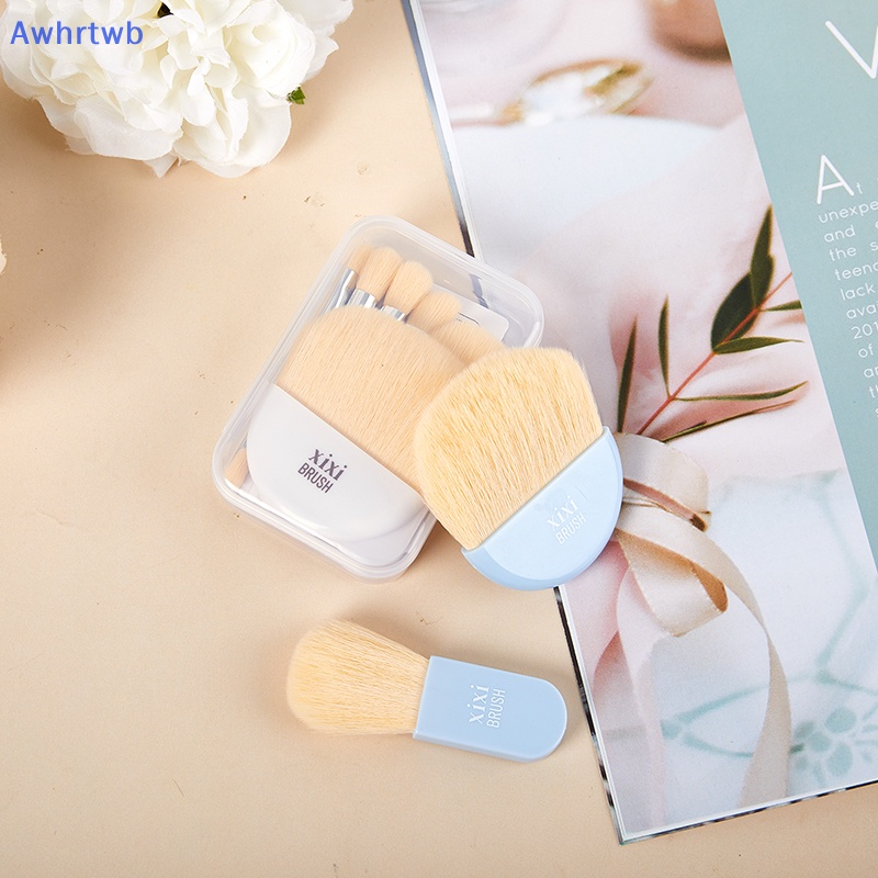 Set 6 Cọ Trang Điểm Mini Kèm Hộp Đựng Tiện Lợi Cho Nữ Mới