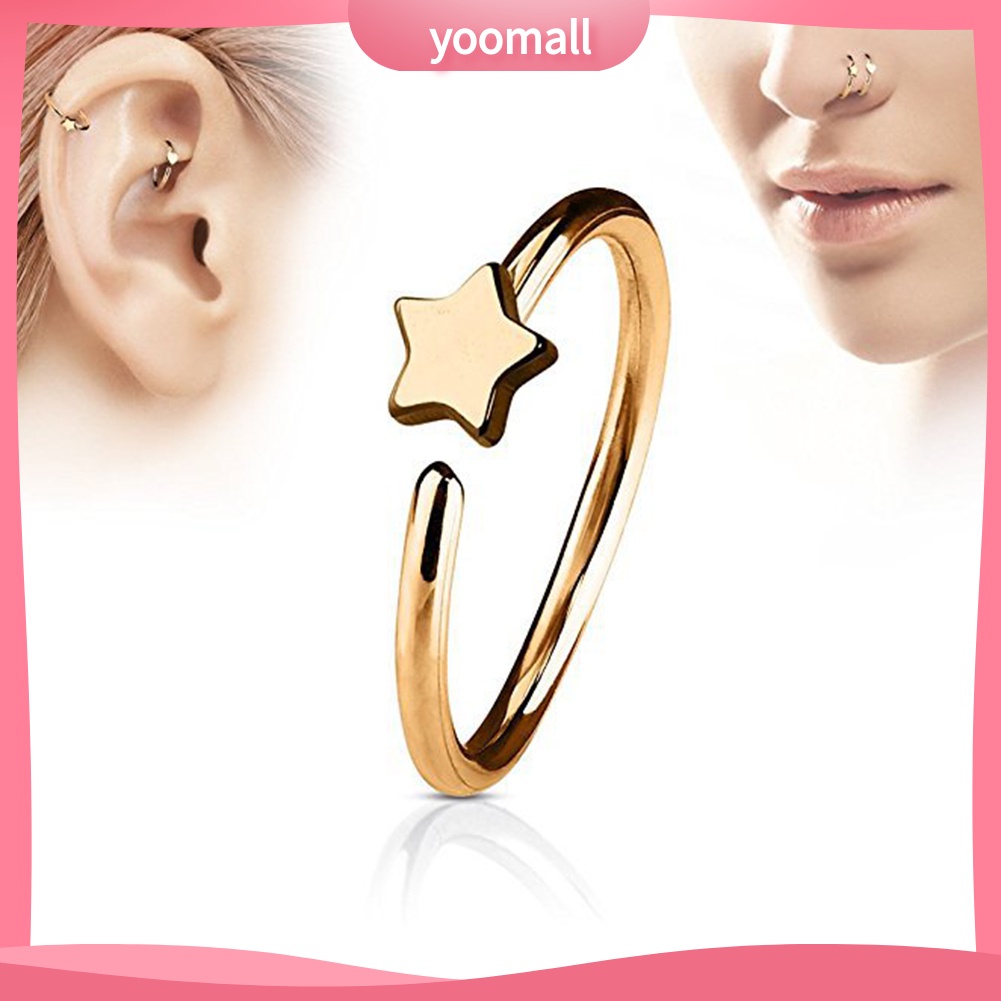 Khuyên Mũi Đính Đá Nhân Tạo Thời Trang Dành Cho Nam Và Nữ