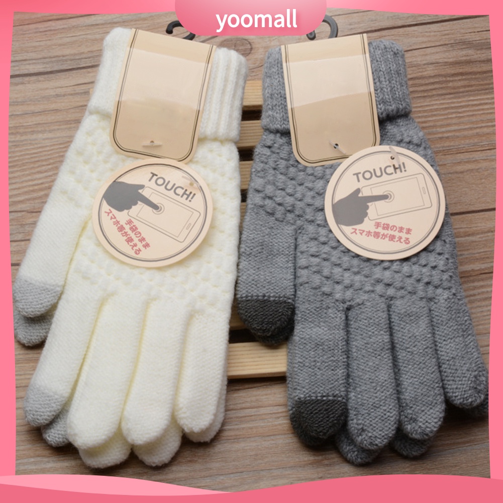 [YM] Găng Tay Dệt Kim Mềm Mại Có Thể Sử Dụng Màn Hình Cảm Ứng Điện Thoại