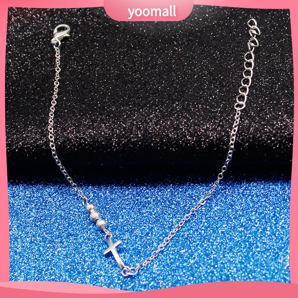 Vòng Tay Chuỗi Hạt Mặt Thánh Giá Thời Trang Cho Nữ