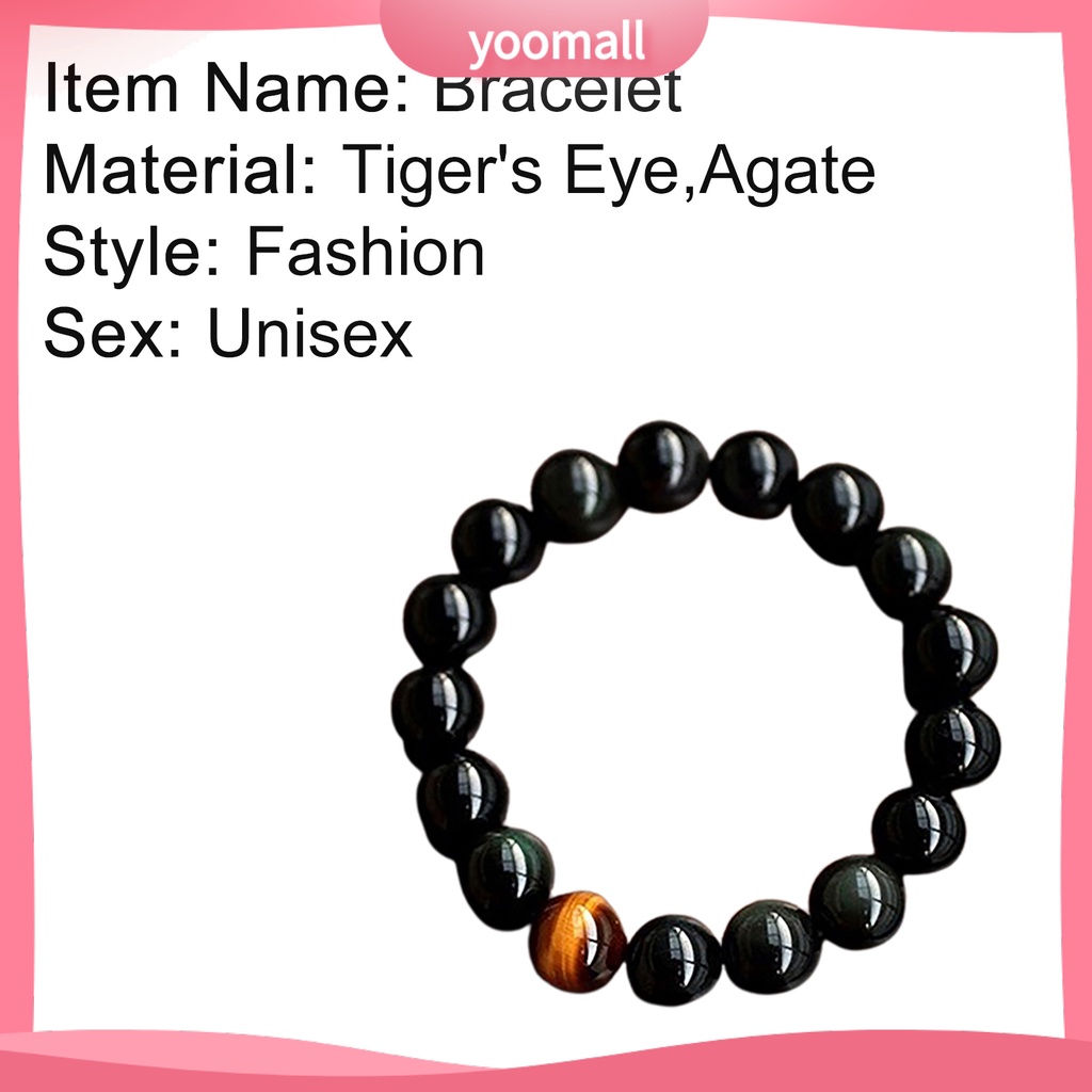 Vòng Tay Chuỗi Hạt Đá Mắt Hổ Tự Nhiên Phong Cách Vintage