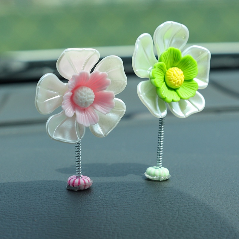 Hoa Nhảy Lắc Đầu Mini Tự Dính Màu Sắc Ngẫu Nhiên Dùng Trang Trí Nội Thất Xe Hơi