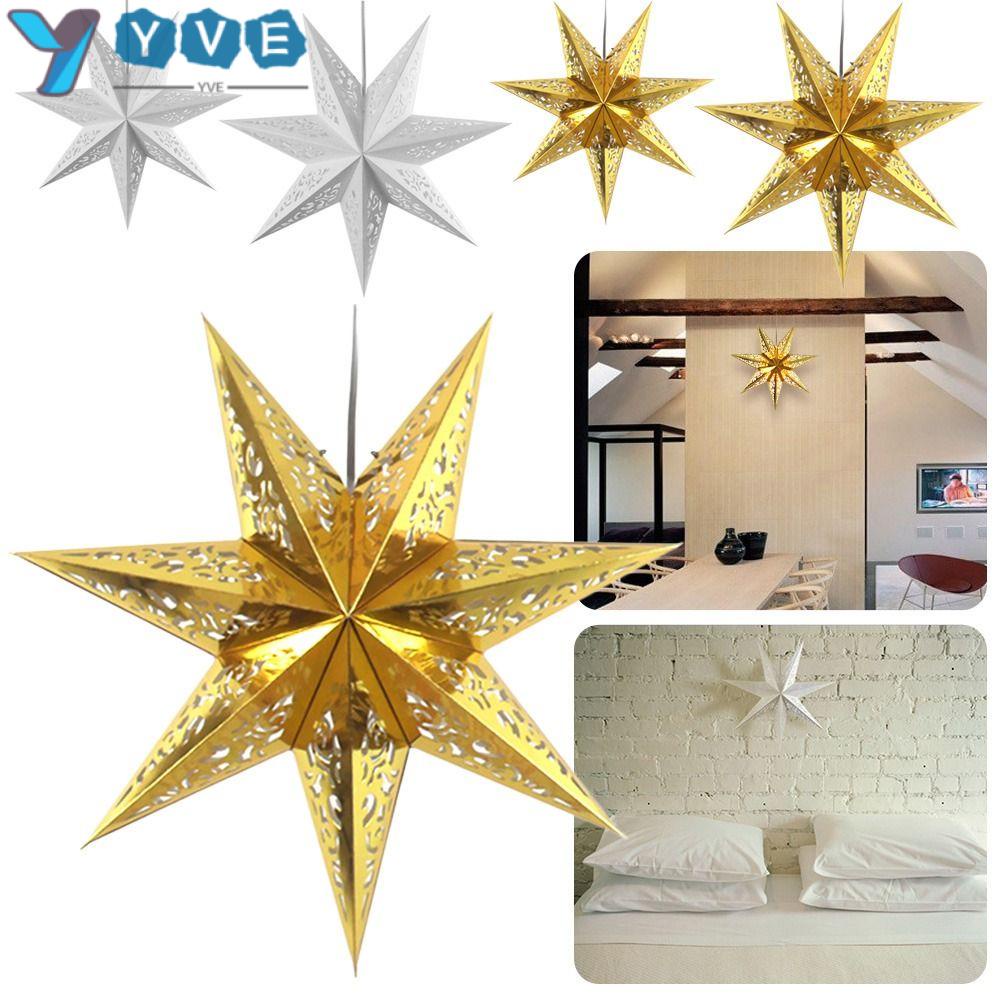 YVE Chụp Đèn Bằng Giấy Họa Tiết Ngôi Sao Dùng Trang Trí Giáng Sinh / Lễ