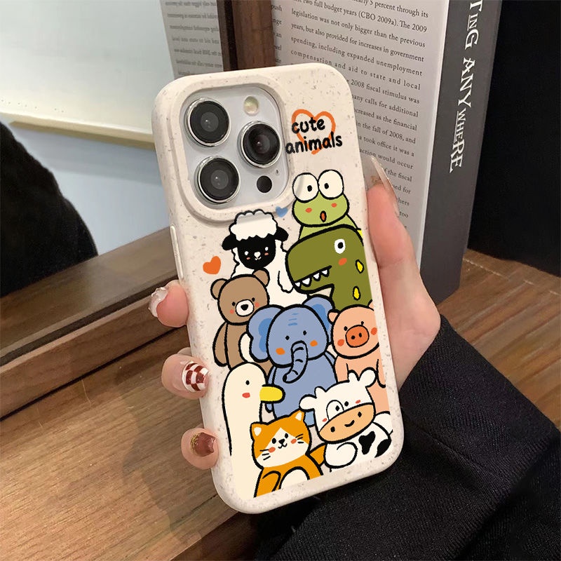 Ốp Điện Thoại Mềm Chống Sốc In Hình Sở Thú Đơn Giản Cho Iphone 7 14Promax 8Plus 12 13 11 P5ON