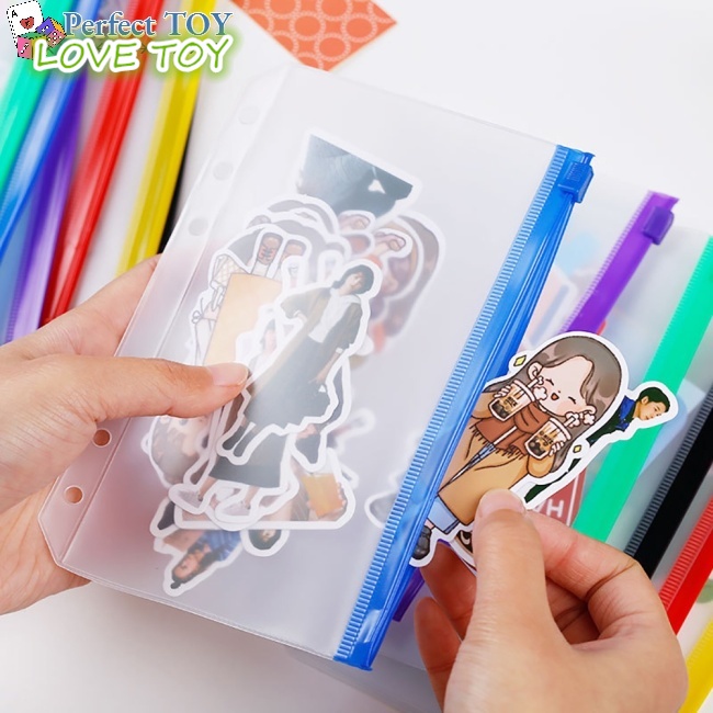 Túi Đựng Tài Liệu Khổ A6 / A5 Bằng PVC Trong Suốt Có Khóa Kéo Tiện Dụng