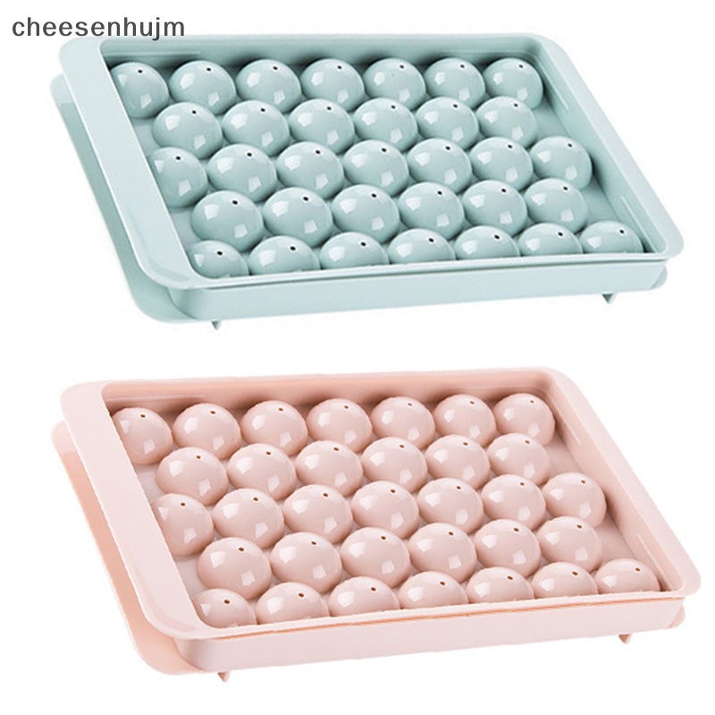 1 Khay Làm Đá Hình Cầu 3D Bằng Nhựa Có Nắp Đậy