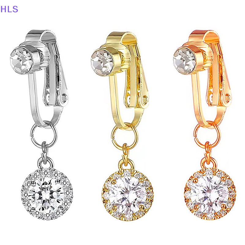 [HLS] Khuyên Rốn Dạng Kẹp Rốn Đính Đá Zircon Giả Trang Sức Toàn Thân Mới