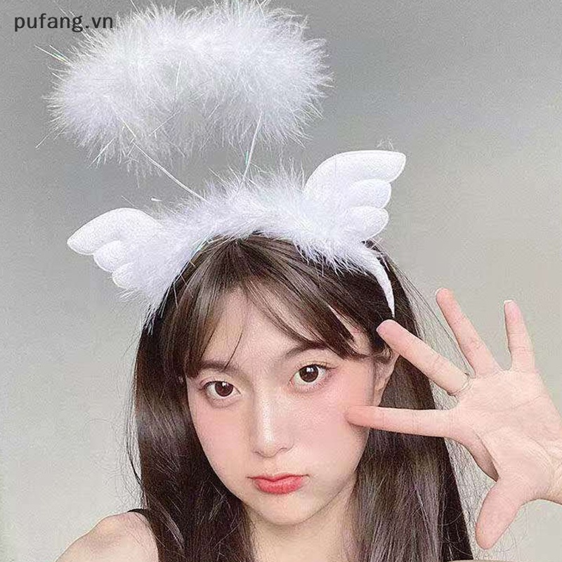 Pufang 1 Băng Đô Hóa Trang Thiên Thần Có Đèn LED
