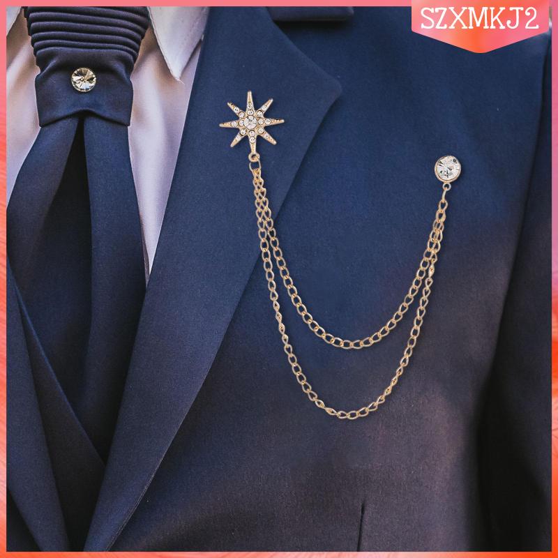 Trâm Cài Áo Hình Bông Tuyết Phong Cách Retro Cho Nam