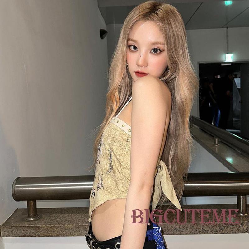 [] - Áo Hai Dây Không Tay Hở Lưng Thắt Nút Không Đối Xứng In Hình Cổ Điển Cho Nữ