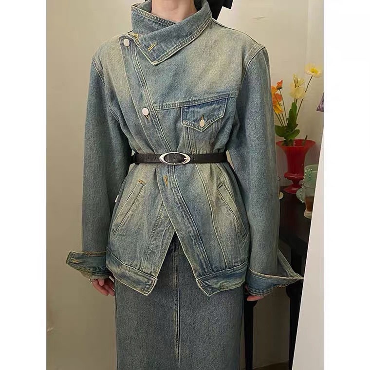 Áo Khoác Denim Dáng Rộng Phong Cách Thời Trang Mùa Thu Mới