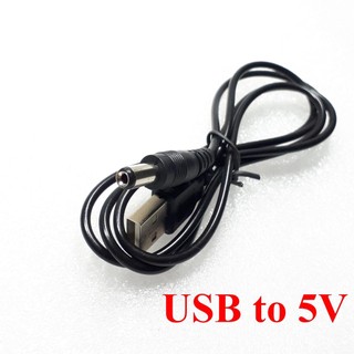 Cáp Chuyển USB ra 5V cổng tròn - Jack DC 5.5*2.1mm