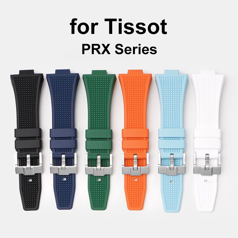 Dây Cao Su Silicone Mềm 12mm Chống Thấm Nước Thay Thế Cho Đồng Hồ Thể Thao Tissot PRX