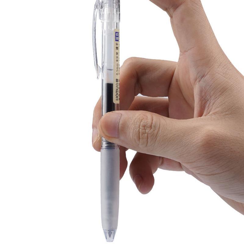 Bút gel bấm HOMU No.H1088 Smooth writing mực xanh, đỏ, đen