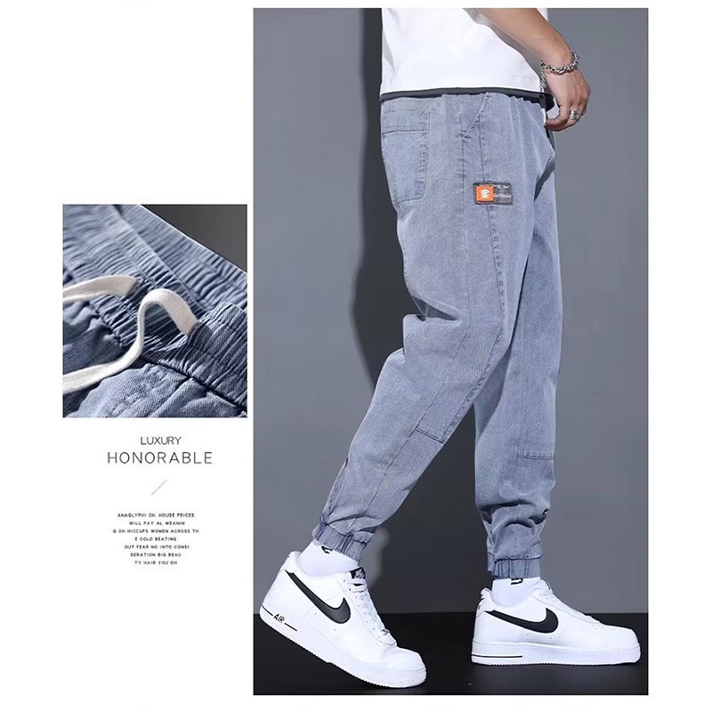 Quần Jeans Nam Dài Dáng Rộng Phong Cách Hàn Quốc