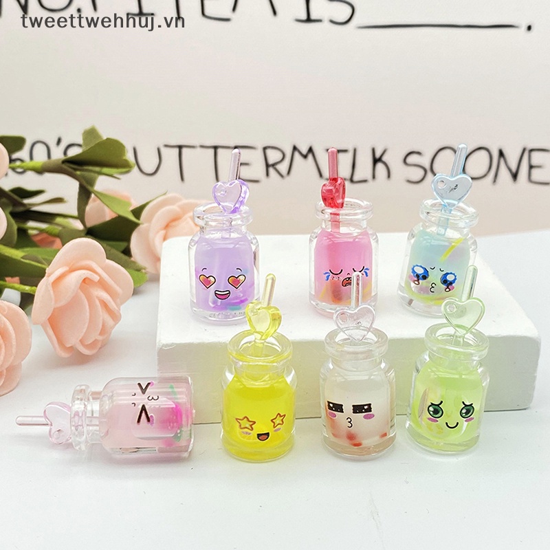 Set 5 Ly Uống Nước Trái Cây Mini Phát Sáng Trong Bóng Tối Trang Trí Tiểu Cảnh