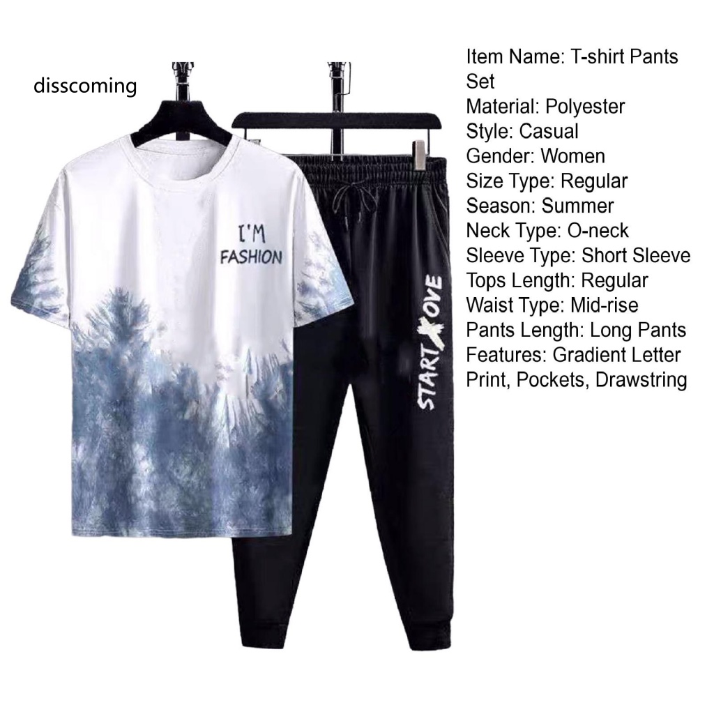 Áo Khoác Dáng Dài In Họa Tiết Cá Tính Trẻ Trung| Bộ Áo Thun Ngắn Tay + Quần Thể Thao Màu Gradient Thời Trang Mùa Hè Cho Nam