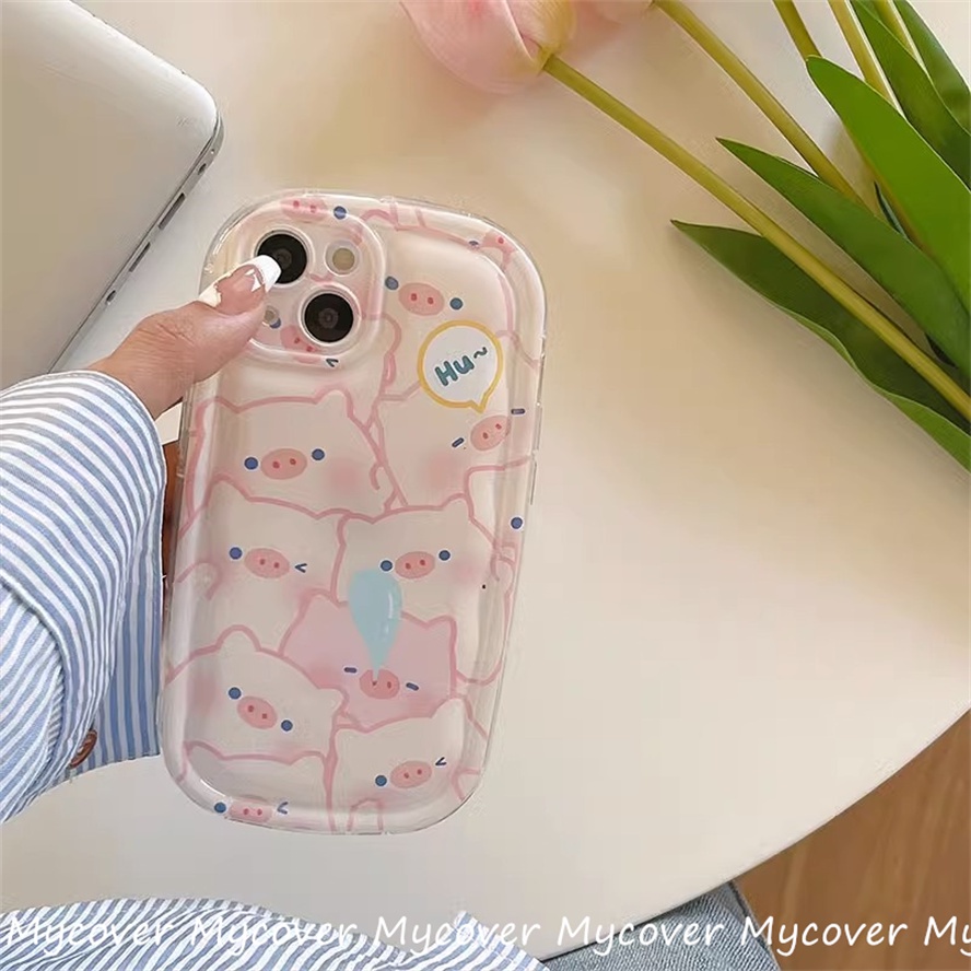 Ốp Điện Thoại Silicon Mềm Chống Sốc In Hình Heo Hoạt Hình Cho iPhone 11 12 13 14 Pro Max X Xr Xs 8 7 6 Plus SE 2020