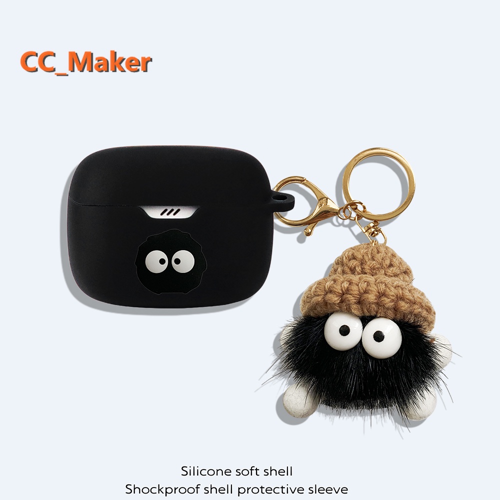 For JBL TUNE Beam Case Cartoon Burger Keychain Pendant Cute Piggy Plush Briquette JBL TUNE Beam Silicone Soft Case Creative Astronaut Lucky Cat Pendant JBL TUNE Buds / JBL T230NC / T130 Cover Soft Case