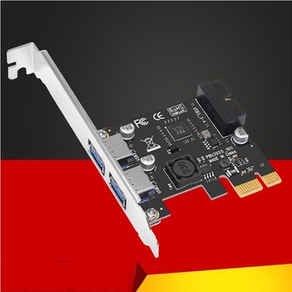 Bộ chuyển đổi thẻ mở rộng usb 3.0 pci-e 2 cổng usb3.0 hub nội bộ 19pin 19 pin đầu cắm usb 3 sang pcie pci express adapter card
