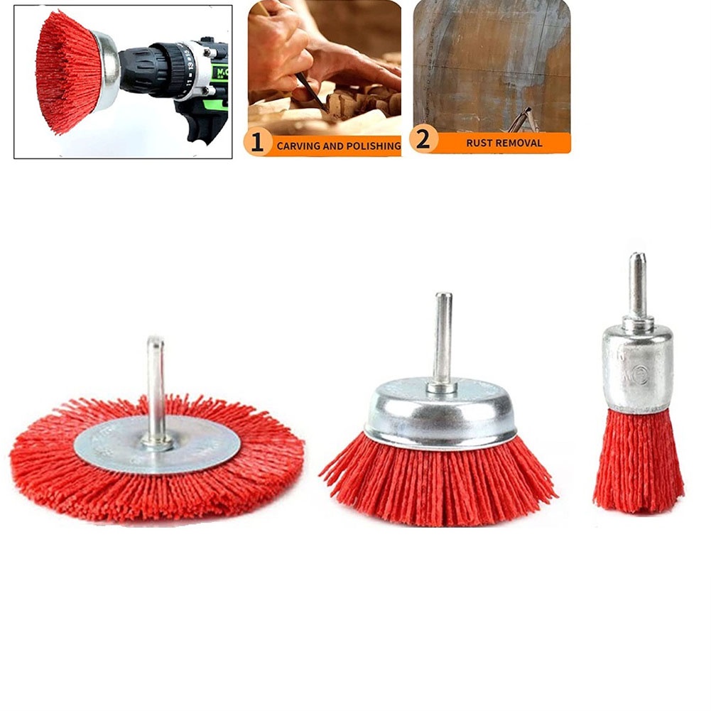 Bộ Cọ Dây Nylon Dùng Loại Bỏ Rỉ Sét Và Sơn Tiện Dụng