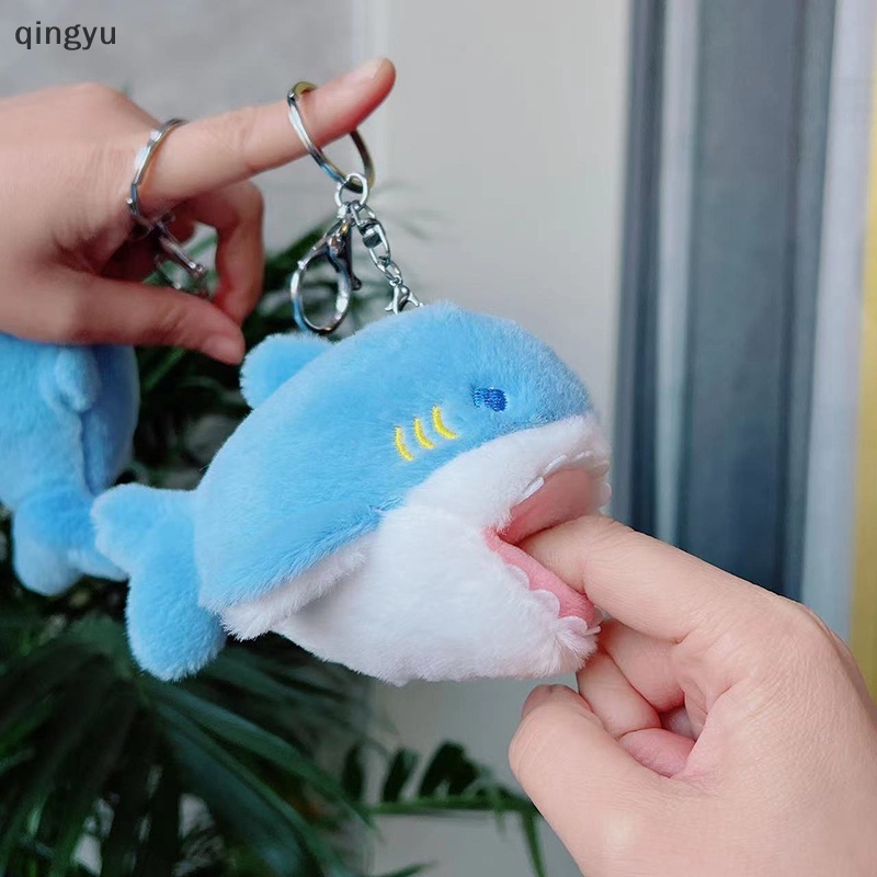 Mới 1 Cá Mập Nhồi Bông 12cm Trang Trí Chìa Khóa