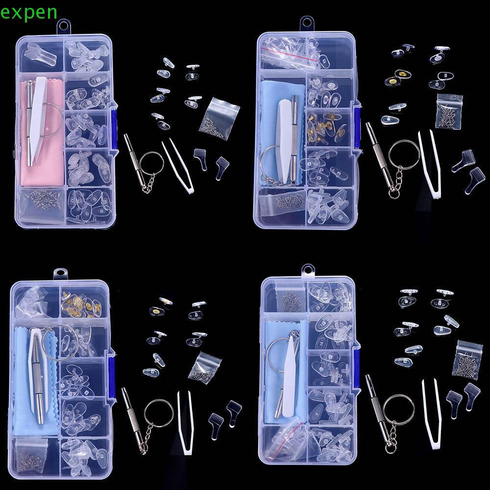 Bộ Dụng Cụ Sửa Chữa Mắt Kính Bằng Silicone Kèm Tua Vít + Đệm Mũi Chống Trượt
