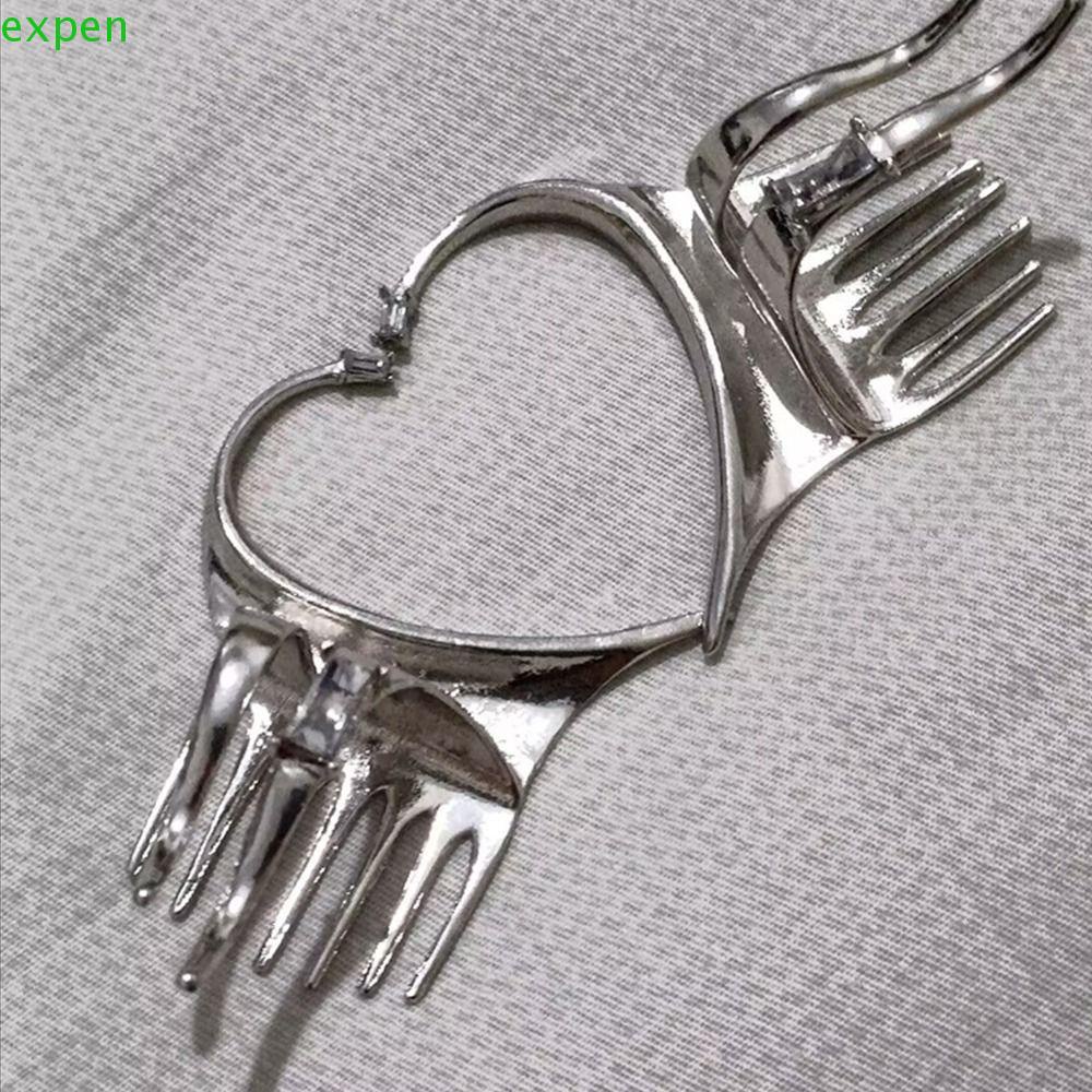 EXPEN Khuyên Kẹp Vành Tai Không Xỏ Lỗ Bằng Hợp Kim Bạc Phong Cách Hàn Quốc Thời Trang Làm Quà Tặng Sinh Nhật Cho Bạn Gái