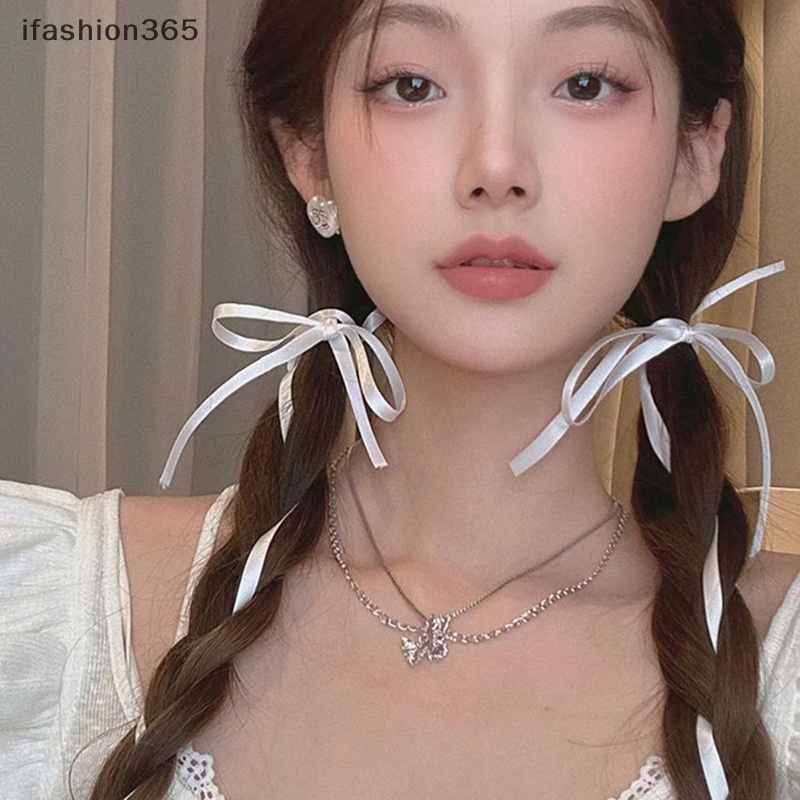 Set 2 Kẹp Tóc Nơ Dài Thời Trang Cho Nữ ifashion365