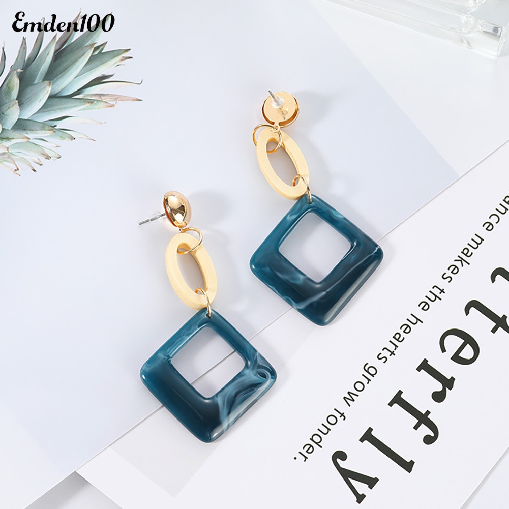 Đôi Khuyên Tai Dài Bản Tròn Vintage Cho Nữ