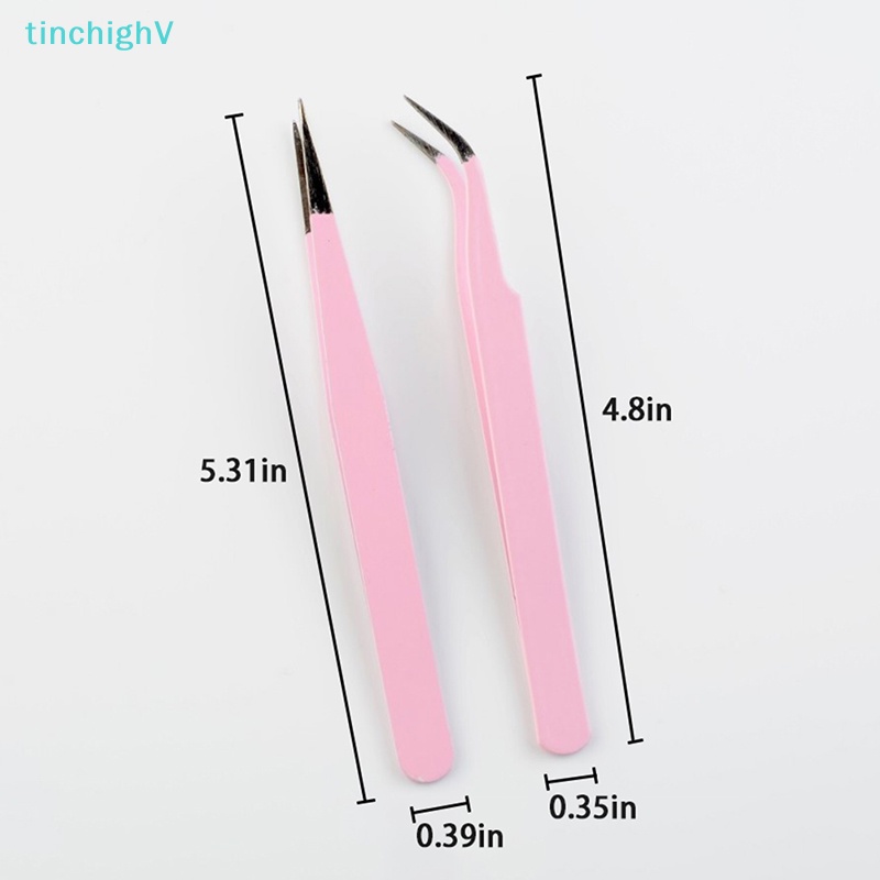 Set 2 Nhíp Inox Gắn Mi Giả Cong / Thẳng Chuyên Dụng