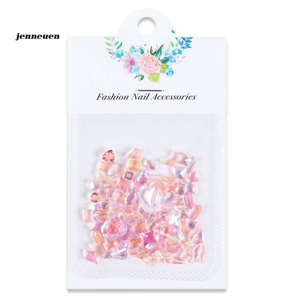 Set 100 Phụ Kiện Trang Trí Móng Tay Nghệ Thuật 3D Nhiều Màu Sắc Sống Động