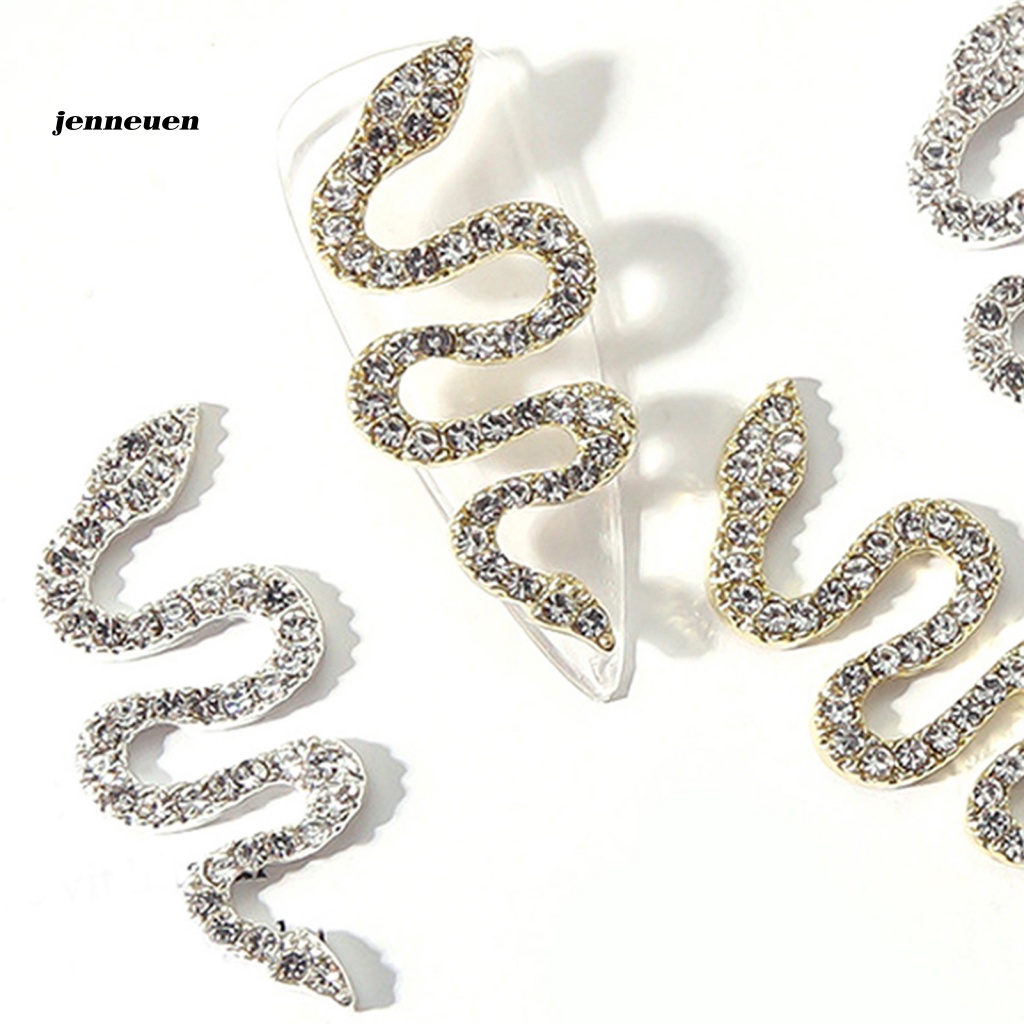 Set 10 Phụ Kiện Trang Trí Móng Tay Không Phai Hình Rắn Thời Trang