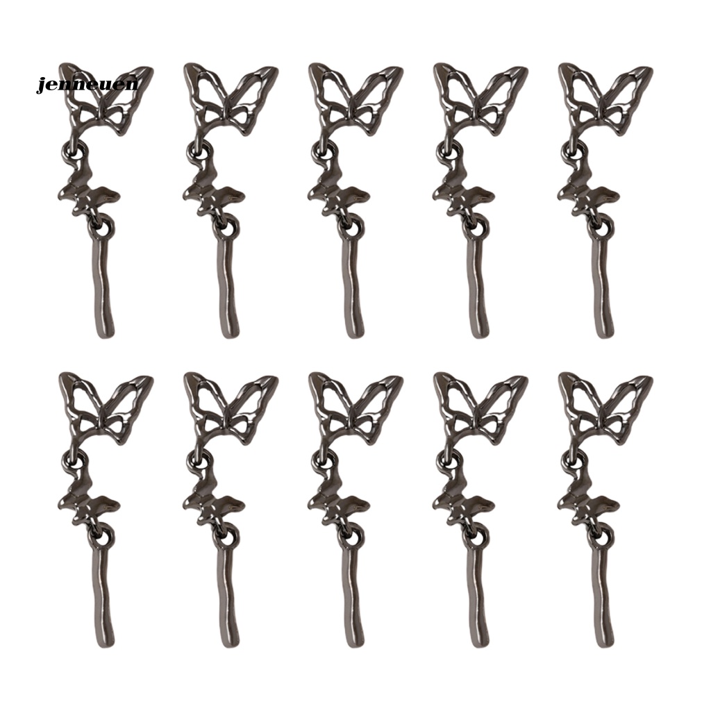 Set 10 Mặt Dây Chuyền Hình Bướm 3D Trang Trí Móng Tay Nghệ Thuật