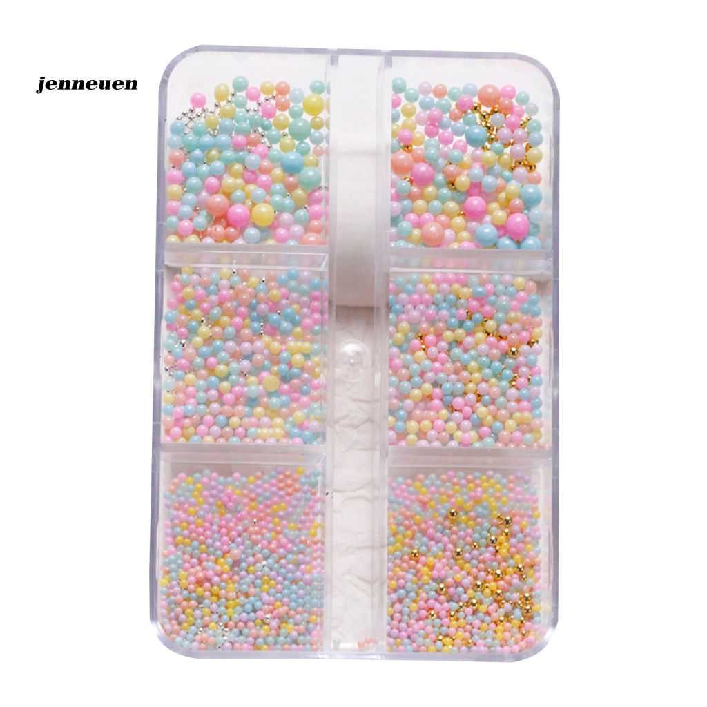 1 Hộp Hạt Cườm 3D Nhiều Màu Sắc Trang Trí Móng Tay Nghệ Thuật