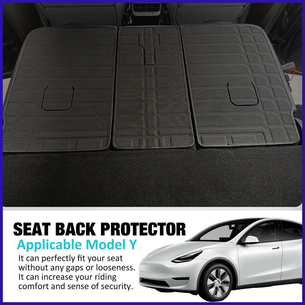 Đệm Bảo Vệ Lưng Ghế Ngồi Xe Hơi Tesla Model 3 / Y Bằng Sợi Carbon Chống Trầy Xước