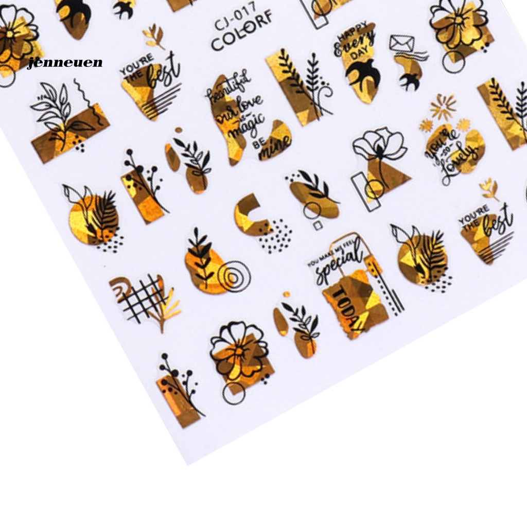 Jen Giấy Dán Móng Tay Siêu Mỏng Chuyển Đổi Hình Hoa Phong Nhiều Màu Sắc Sống Động DIY Cho Nữ