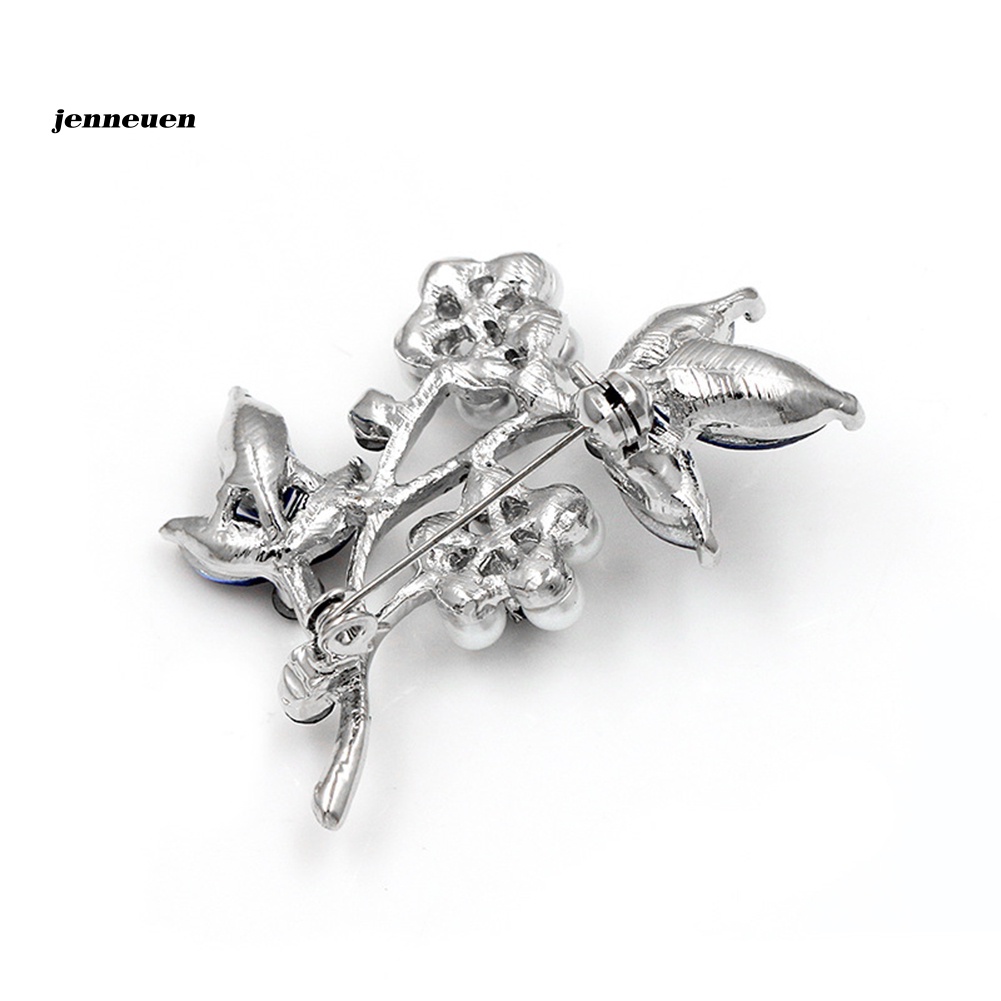 Ghim Cài Áo Hình Cánh Hoa Đính Ngọc Trai Nhân Tạo Thời Trang