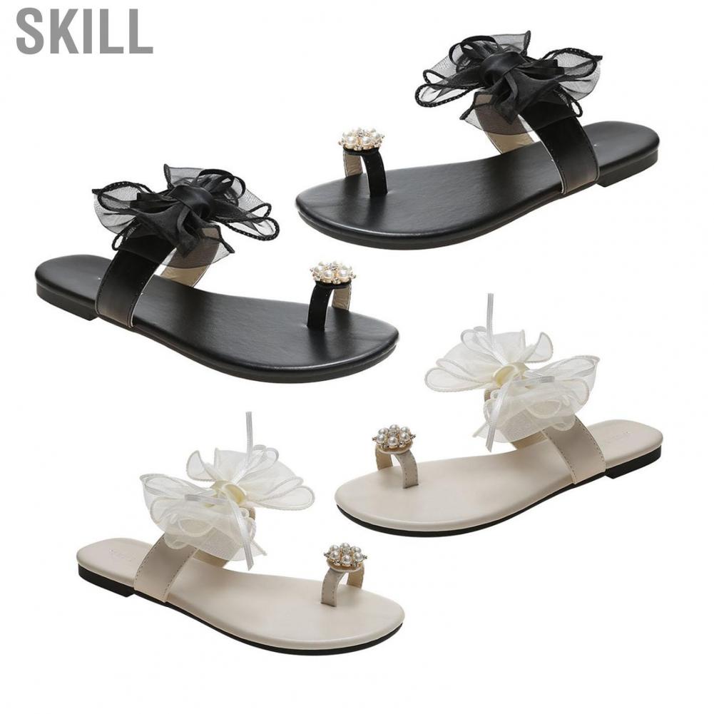 Skill Women Toe Ring Sandals  Easy To Match Fashion  Flat Bottom Formal for Shopping