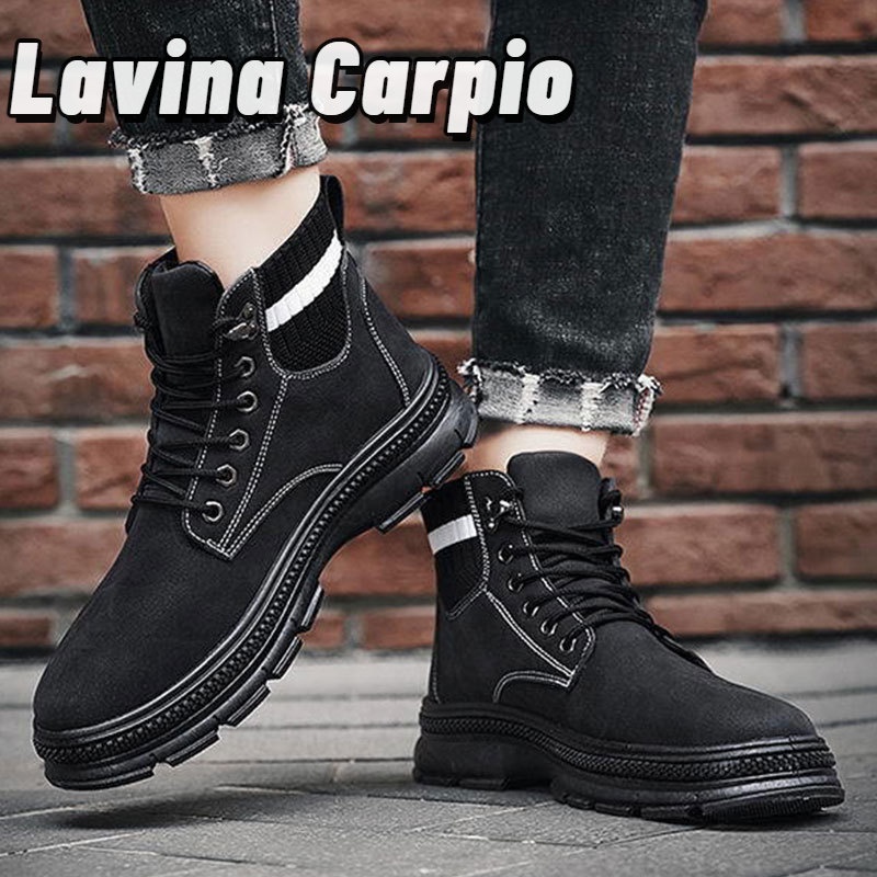 Lavina Carpio Giày Bốt Martin Cổ Cao Lót Nhung Giữ Ấm Đa Năng Thời Trang Công Sở Mới Cho Nam