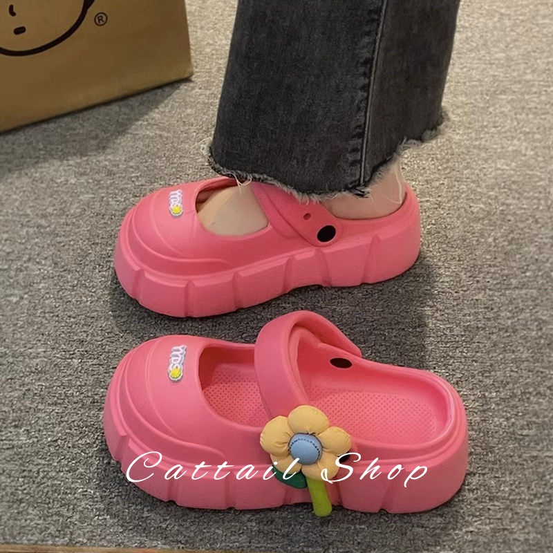 Cattail dép nữ dép cross dép bánh mì nữ dép bánh mì nữ Chống Trượt 071806