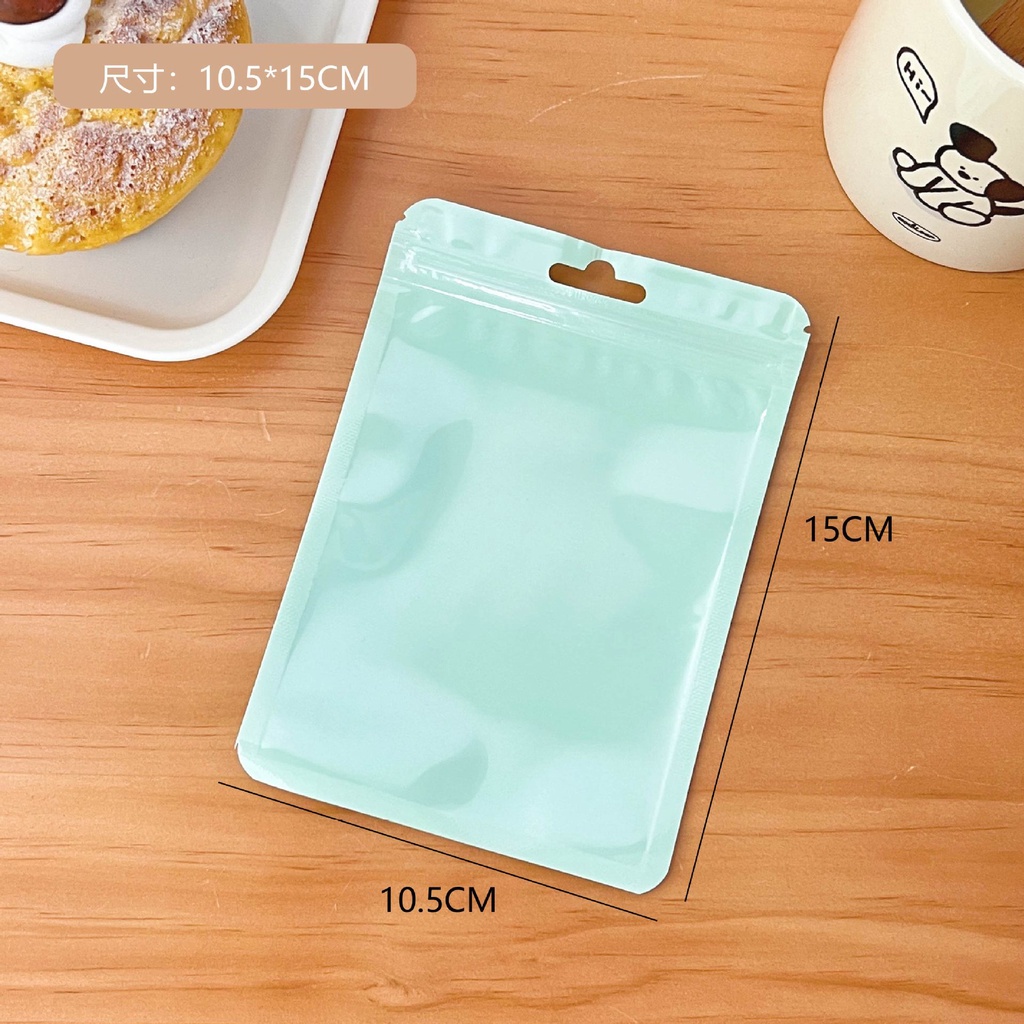 Túi Zip Nhựa Màu Pastel Đựng Card, Quà Tặng, Bánh Kẹo Đa Năng Tiện Lợi
