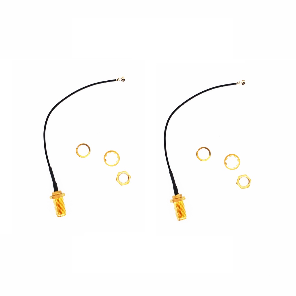 Set 2 Dây Cáp Chuyển Đổi SMA Đầu Cái Sang IPEX Đầu Đực RF uFL / u.FL / IPX Cho WIFI / GSM / GPS 1.13mm