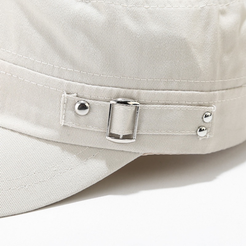 Bbyter mùa xuân mới mũ quân sự thời trang cổ điển bông phẳng mũ chống nắng ngoài trời mũ thông thường mũ quân đội mũ phong cách thiếu sinh viên