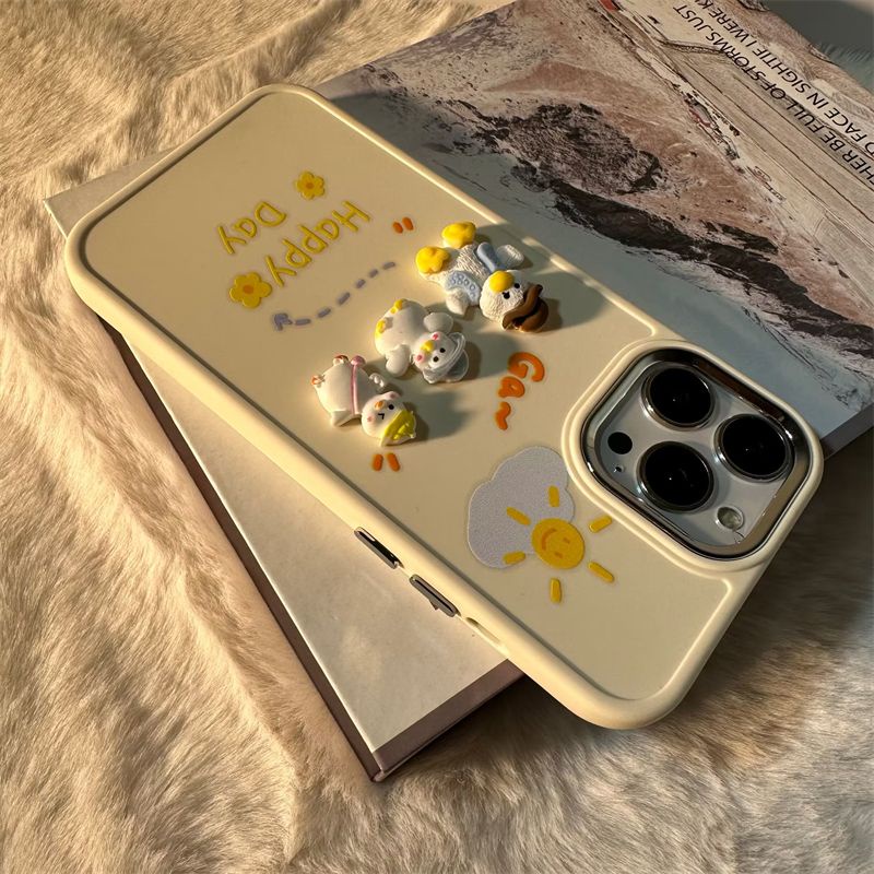 Vỏ điện thoại hình con vịt hình con búp bê vui nhộn dễ thương cho iphone 7 7 plus 8 8plus xs xr 11 12 13 14 pro plus promax