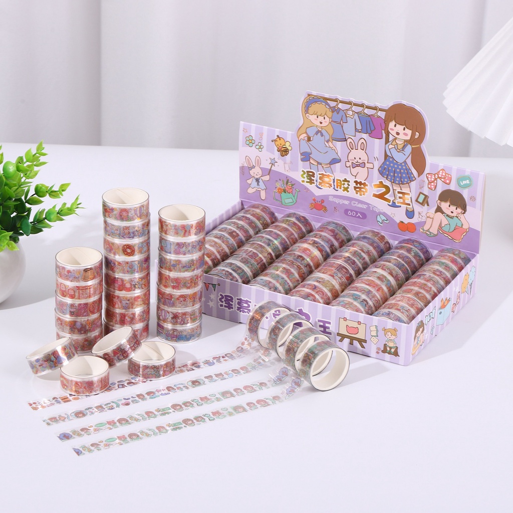 Miếng Dán pet Trong Suốt Họa Tiết Hoạt Hình Dễ Thương diy TZ049