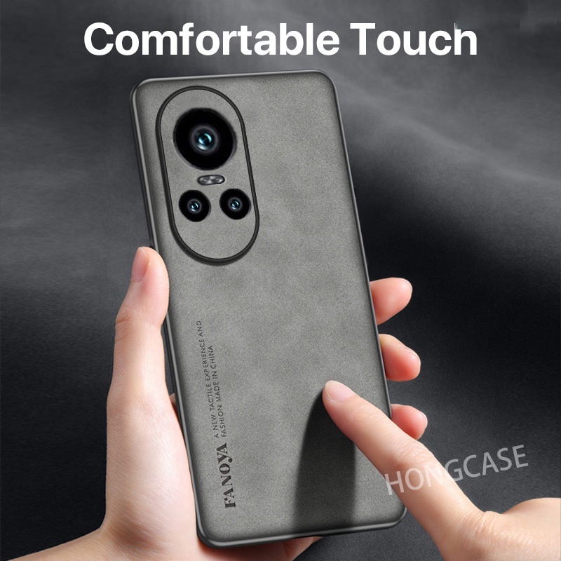 Ốp Điện Thoại Da Cừu Cứng Sang Trọng Cho OPPO Reno10 5G Reno10Pro Reno 10 Pro 10Pro