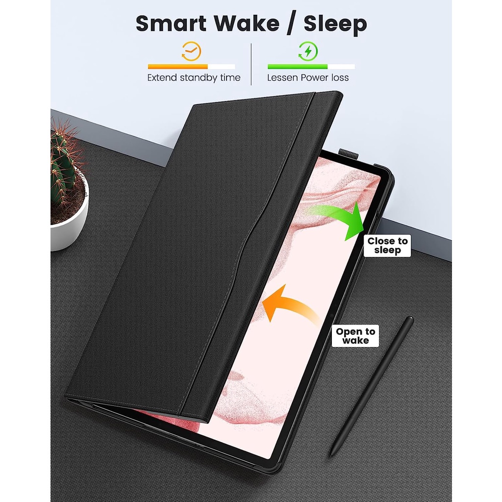 Bao Da Máy Tính Bảng Có Ngăn Đựng Bút Tự Động Cho Samsung Galaxy Tab S9 + 12.4-Inch 2023